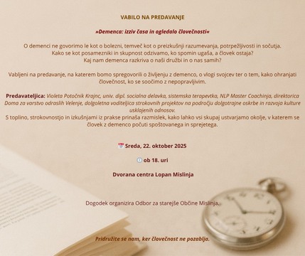 VABILO NA PREDAVANJE